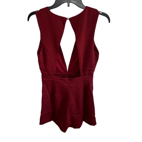 Lucy Paris maroon deep neckline romper - NWT - Picture 4 of 10